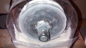 Whole grain flour without effort using the power drive