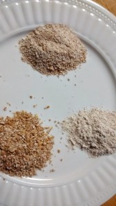 Whole grain flour Lower Left - Cracked Top - Second pass Lower Right - Pastry fine