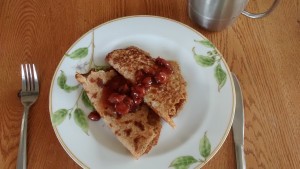 Whole Wheat Crepes with Cherries