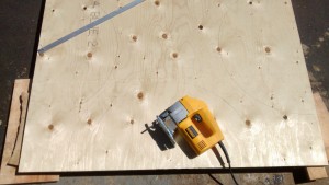 Getting ready to cut out the templates with the jigsaw