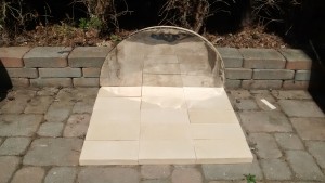 Inner back segment completed and placed against the fire bricks for comparision