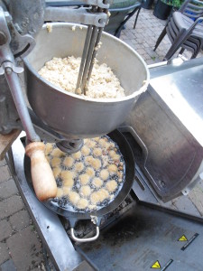 Doughnut hole production underway with no mess!