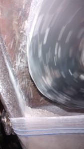 Whole wheat flour off the burrs