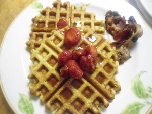 Whole grain waffles with barley flour