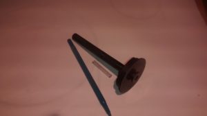 3D printed pen holder in sharpie holder beside pen and spring